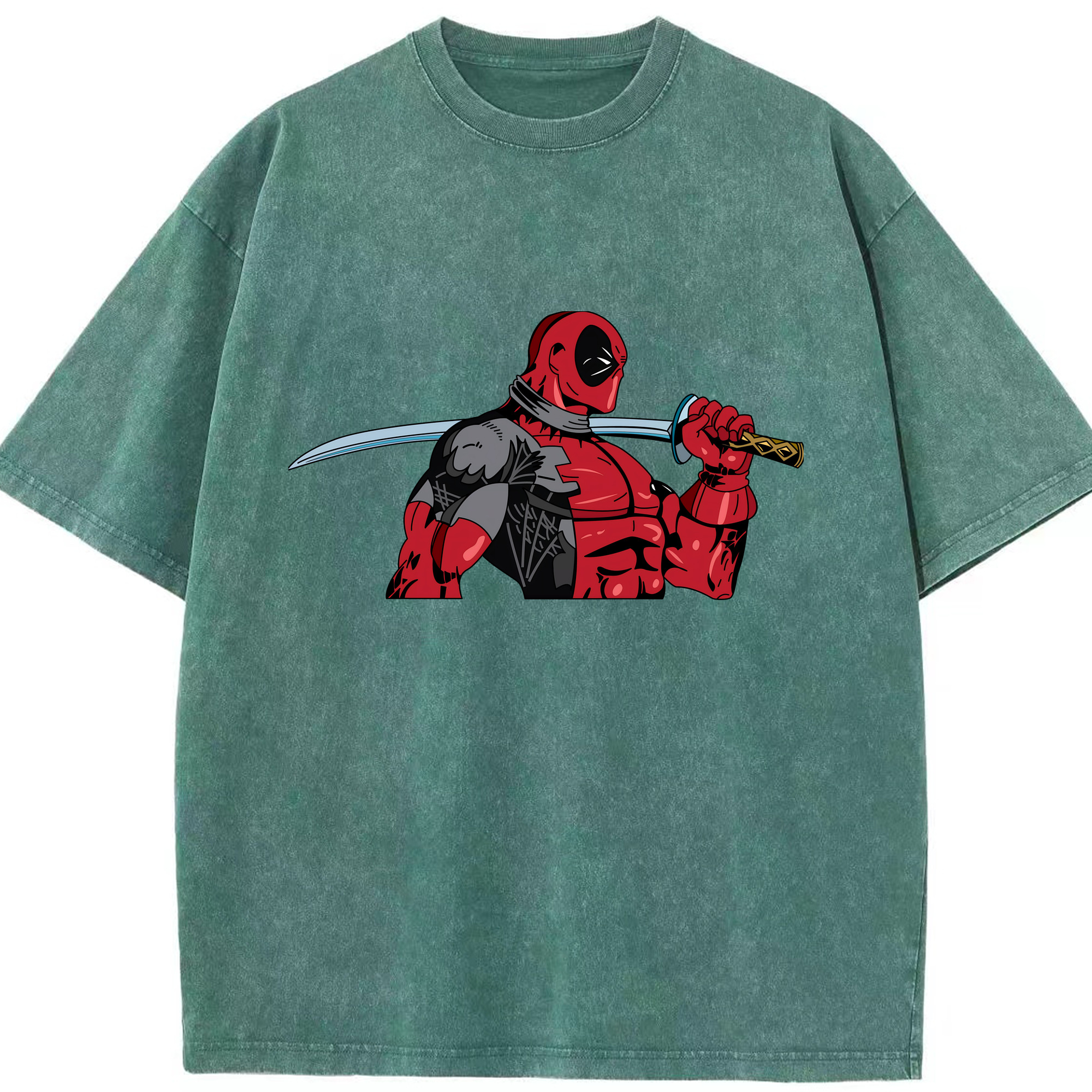 （画像用） Deadpool デッドプール 綿100% ヴィンテージ風 半袖Tシャツ（フロントプリント）